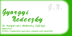 gyorgyi nedeczky business card
